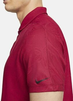 Polo Shirt Nike Dri-Fit Tiger Woods Floral Jacquard Mens Red/Gym Red/Black 3XL Polo Shirt - 5