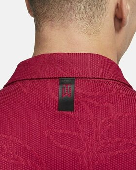 Polo Shirt Nike Dri-Fit Tiger Woods Floral Jacquard Mens Polo Shirt Red/Gym Red/Black M - 4