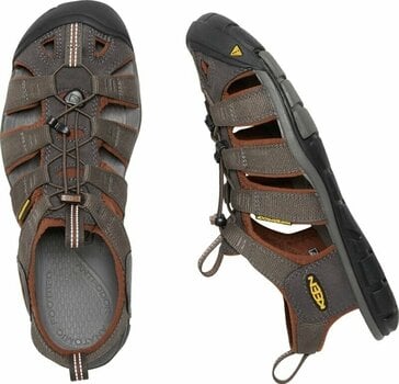 Mens Outdoor Shoes Keen Men's Clearwater CNX Sandal Raven/Tortoise Shell 42 Mens Outdoor Shoes - 8
