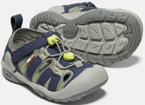 Kids' Hiking Shoes Keen Knotch Creek Children Sandals Steel Grey/Blue Depths 27-28 Kids' Hiking Shoes - 6