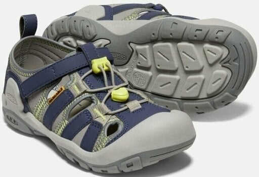 Kids' Hiking Shoes Keen Knotch Creek Youth Sandals Steel Grey/Blue Depths 34 Kids' Hiking Shoes - 6