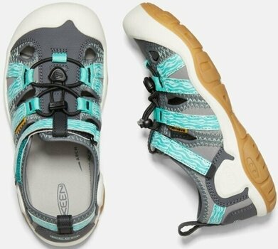Kids' Hiking Shoes Keen Knotch Creek Youth Sandals Steel Grey/Waterfall 34 Kids' Hiking Shoes - 5