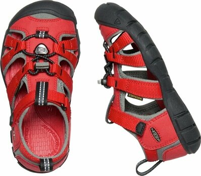 Kids' Hiking Shoes Keen Seacamp II CNX Children Sandals Racing Red/Gargoyle 29 Kids' Hiking Shoes - 5