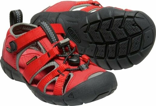 Kids' Hiking Shoes Keen Seacamp II CNX Children Sandals Racing Red/Gargoyle 29 Kids' Hiking Shoes - 6