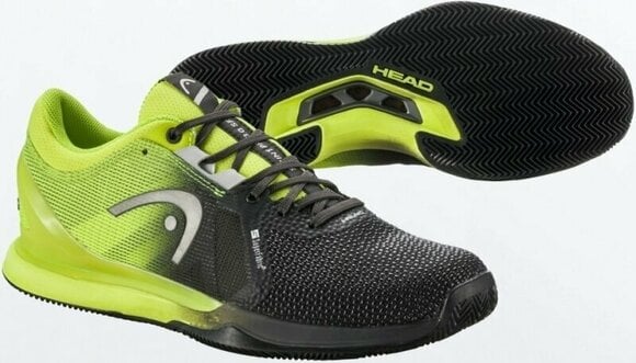 Férfi tenisz cipők Head Sprint Pro 3.0 SF Clay Black/Lime 45 Férfi tenisz cipők - 3
