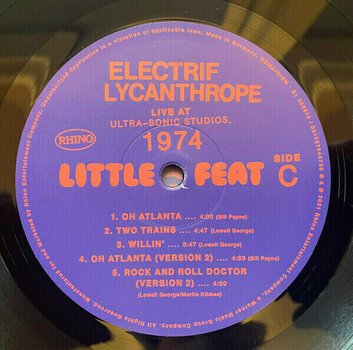 Vinyl Record Little Feat - Electrif Lycanthrope - Live At Ultra-Sonic Studios, 1974 (2 LP) - 4