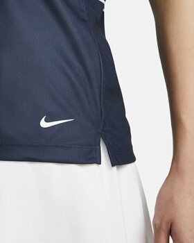 Polo-Shirt Nike Dri-Fit Victory Stripe Womens Sleeveless Polo Shirt Obsidian/White/White L - 4
