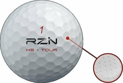 Μπάλες Γκολφ RZN HS Tour Golf Balls White - 7