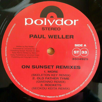 Vinyylilevy Paul Weller - On Sunset Remixes (12" Vinyl) - 2