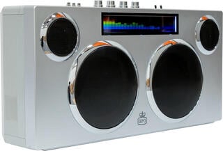 Prenosni zvočnik GPO Retro Manhattan - Boombox Stereo Prenosni zvočnik Silver - 1