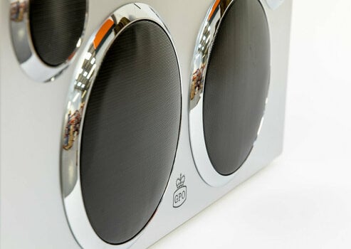 Portable Lautsprecher GPO Retro Manhattan - Boombox Stereo Silber - 14
