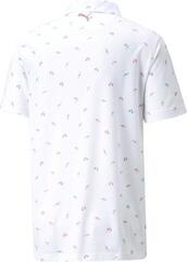 Polo košile Puma AP Dancing Umbrellas Mens Bright White/lgiers Blue XS Polo košile - 1