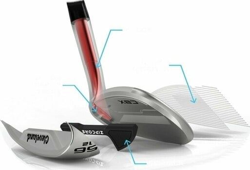 Golfová hole - wedge Cleveland CBX Zipcore Wedge Right Hand 52 SB Graphite Ladies - 6