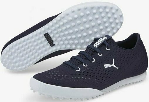 Chaussures de golf pour femmes Puma Monolite Fusion Slip/On Navy Blazer/Puma White 42,5 - 3