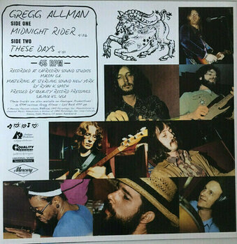 LP Gregg Allman - Midnight Rider/These Days Single (200g) (45 RPM) - 4