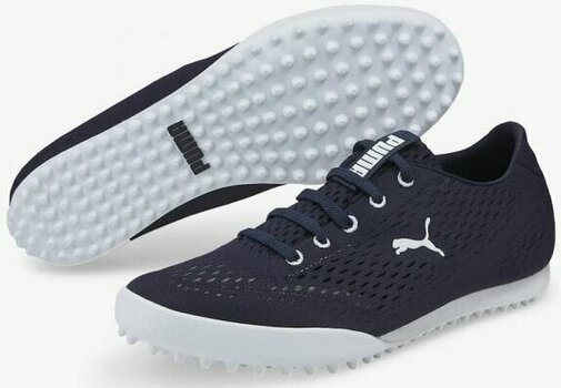 Chaussures de golf pour femmes Puma Monolite Fusion Slip-On Navy Blazer/Puma White 37,5 (Déjà utilisé) - 6