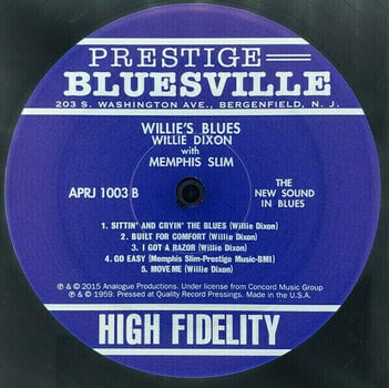 Vinyl Record Willie Dixon & Memphis Slim - Willie's Blues (LP) - 3
