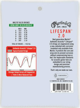 Guitar strings Martin MA170T Authentic Lifespan - 2