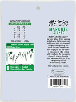 Cordes de guitares acoustiques Martin MA530S Authentic Marquis - 2