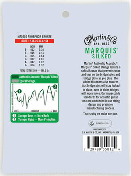 Struny do gitary akustycznej Martin MA540S Authentic Marquis - 2