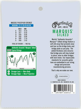 Cordes de guitares acoustiques Martin MA550S Authentic Marquis - 2