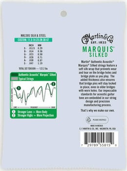 Χορδές για Ακουστική Κιθάρα Martin MA130S Authentic Marquis - 2