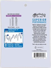 Guitar strings Martin MA175PK3 Authentic SP Guitar strings - 1