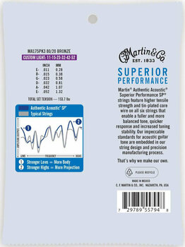 Guitar strings Martin MA175PK3 Authentic SP - 2