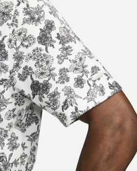 Polo Shirt Nike Dri-Fit Player Floral Mens Polo Shirt White/Brushed Silver 3XL - 4