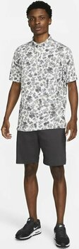 Polo Shirt Nike Dri-Fit Player Floral Mens Polo Shirt White/Brushed Silver 3XL - 5