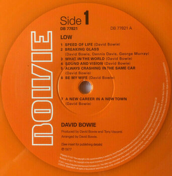 Vinylskiva David Bowie - Low (Orange Vinyl Album) (Bricks & Mortar Exclusive) (LP) - 2