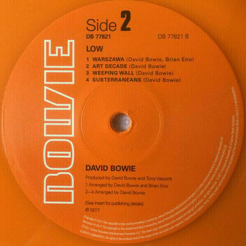Vinylplade David Bowie - Low (Orange Vinyl Album) (Bricks & Mortar Exclusive) (LP) - 3