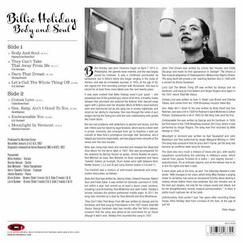 Disque vinyle Billie Holiday - Body & Soul (Red Vinyl) (LP) - 2