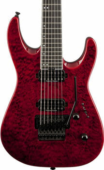 Guitare électrique Jackson Pro DK7-Q Dinky Transparent Red - 2