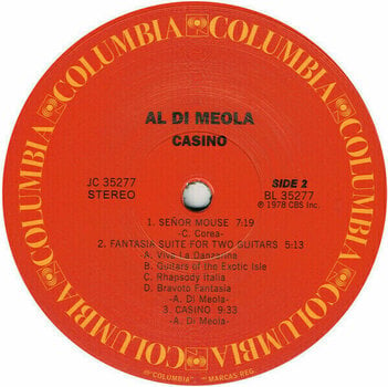 Vinyl Record Al Di Meola - Casino (Reissue) (Remastered) (180g) (LP) - 3