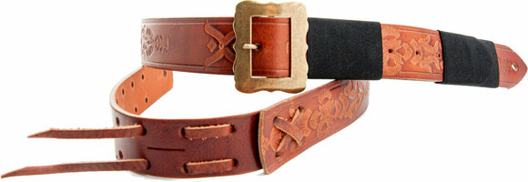Leather guitar strap RightOnStraps Legend BM Bohemian Leather guitar strap Woody - 5