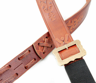 Leather guitar strap RightOnStraps Legend BM Bohemian Leather guitar strap Woody - 10