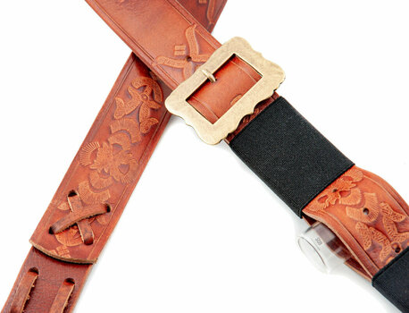 Leather guitar strap RightOnStraps Legend BM Bohemian Leather guitar strap Woody - 12