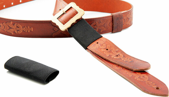 Leather guitar strap RightOnStraps Legend BM Bohemian Leather guitar strap Woody - 15
