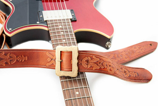 Leather guitar strap RightOnStraps Legend BM Bohemian Leather guitar strap Woody - 20