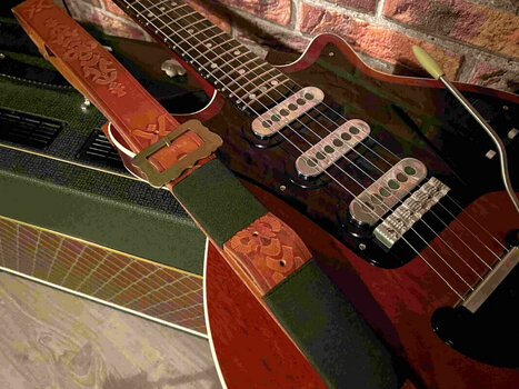 Ledergurte für Gitarren RightOnStraps Legend BM Bohemian Ledergurte für Gitarren Woody - 21