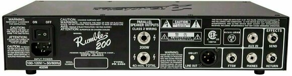 Solid-State Bass Amplifier Fender Rumble 200 Head V3 - 3
