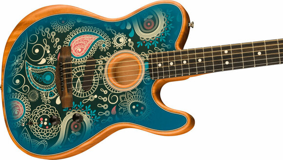 Guitare acoustique-électrique Fender FSR American Acoustasonic Telecaster Blue Paisley Guitare acoustique-électrique - 4