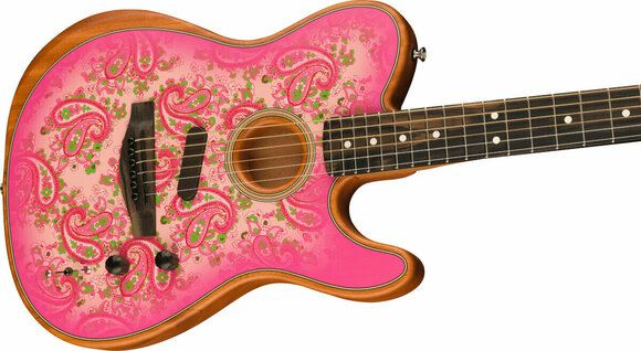 Elektroakustična kitara Fender FSR American Acoustasonic Telecaster Pink Paisley Elektroakustična kitara - 4