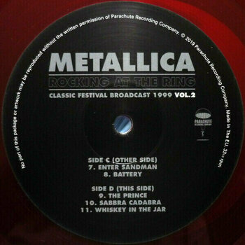 Vinylskiva Metallica - Rocking At The Ring Vol.2 (Red Coloured) (2 LP) - 5