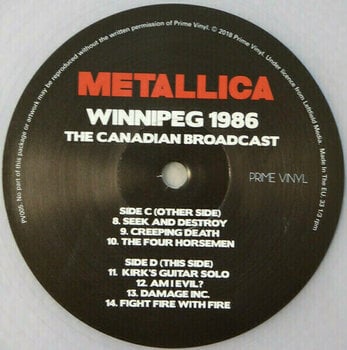 Disque vinyle Metallica - Winnipeg 1986 (2 LP) - 5