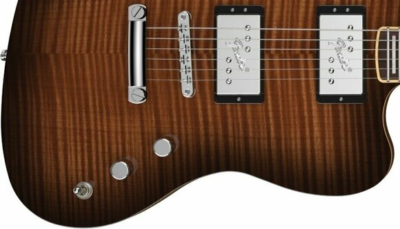 Електрическа китара Fender Select Carved Maple Top Jazzmaster HH Ebony Transparent Burst - 2