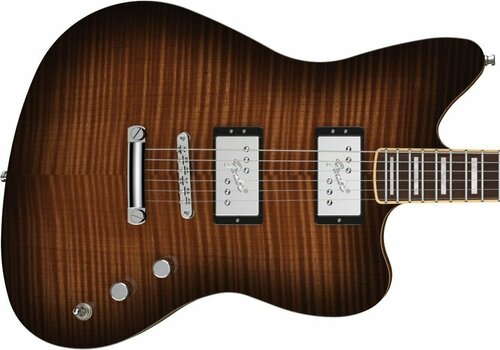 Elektrisk guitar Fender Select Carved Maple Top Jazzmaster HH Ebony Transparent Burst - 3