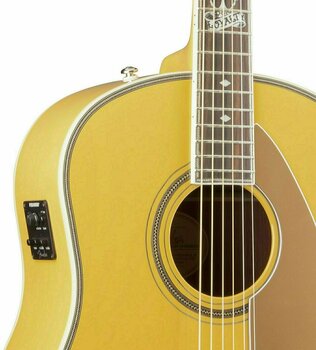 Signature Acoustic-electric Guitar Fender Ron Emory ''Loyalty'' Slope Shoulder Ash Butterscotch - 4