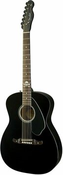Guitarra eletroacústica de assinatura Fender Avril Lavigne Newporter Black - 2